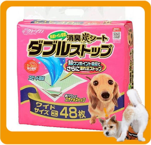 日本Clean 日本Clean One 消臭炭寵物尿墊 狗尿墊 狗尿片 [44*60 L碼 48枚]   正面圖