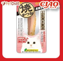 CIAO CIAO 貓零食 日本燒鰹魚條 鰹魚味 25g [高齡貓用] 25g 貓用 正面圖
