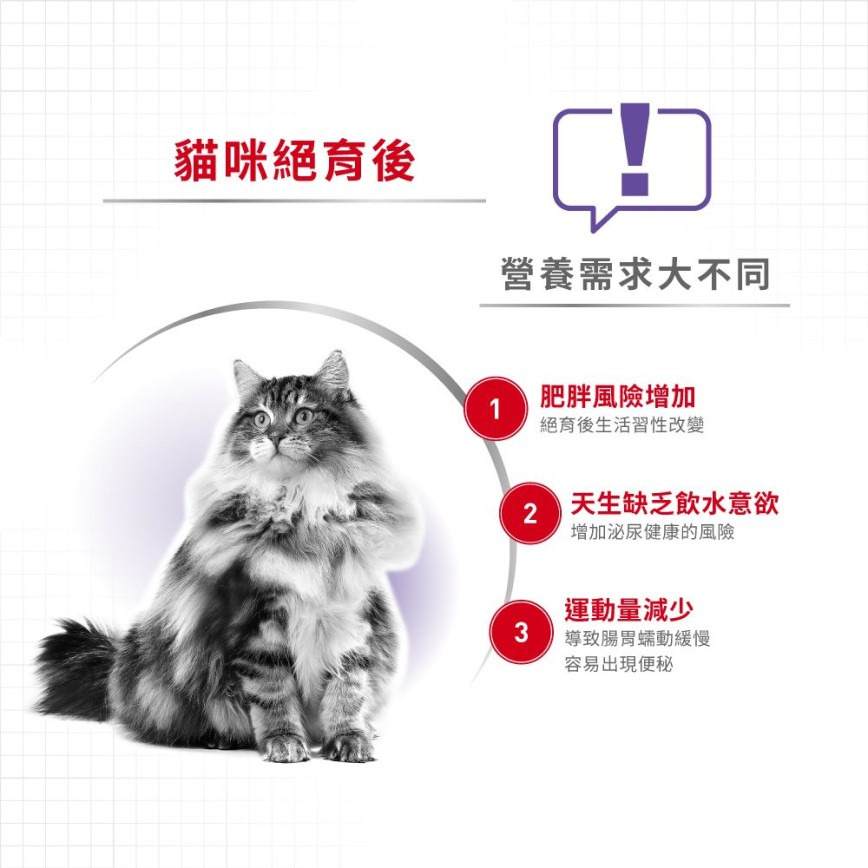 Royal Canin Royal Canin 法國皇家 貓濕糧 絕育成貓營養主食濕糧  85g 85g  背面圖