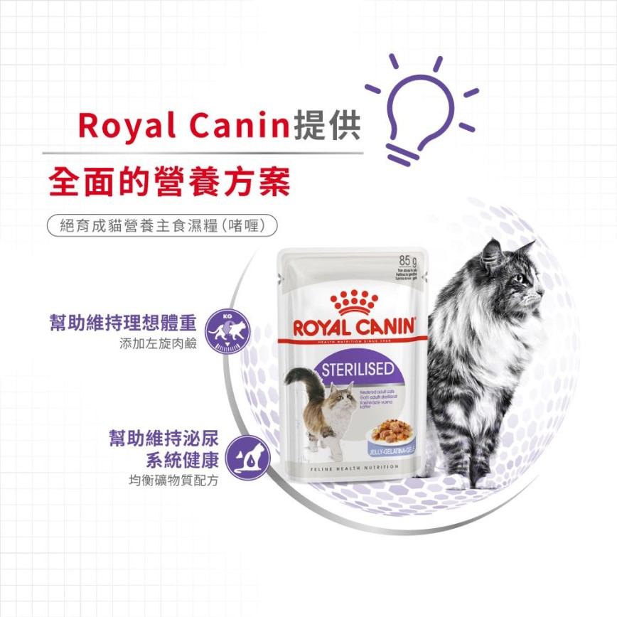 Royal Canin Royal Canin 法國皇家 貓濕糧 絕育成貓營養主食濕糧  85g 85g  側面圖