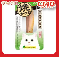 CIAO CIAO 貓零食 日本燒鰹魚條 25g [銀魚口味] 25g  正面圖