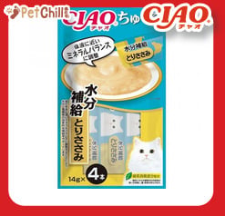 CIAO CIAO 肉泥 貓零食 水分補給 雞肉肉醬 14g 4本入 14g  正面圖