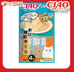 CIAO CIAO 肉泥 貓零食 水分補給 金槍魚肉醬 14g 4本入 14g  正面圖