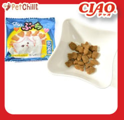 CIAO CIAO 貓零食 日本磨牙潔齒貓脆餅 鰹魚味 5g 8包入 5g  正面圖