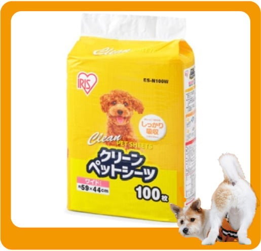 日本IRIS 日本IRIS 超強吸力 寵物尿墊 狗尿墊 狗尿片 [33*44 S碼 100枚]   正面圖