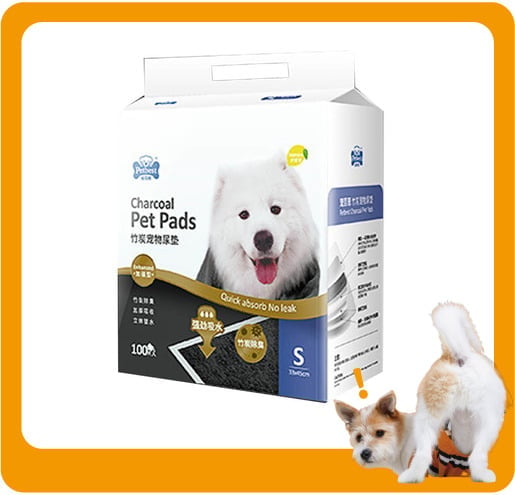 PETBEST PETBEST 竹炭檸檬加厚除臭超吸水 寵物尿墊 狗尿墊 狗尿片 [33x45 S碼 100枚]   正面圖