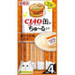 CIAO CIAO 肉泥 貓零食 缶之系列 白身金槍魚+白飯魚 14g 4本入 14g  正面圖