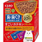 CIAO CIAO 貓糧 日本維護牙齒健康 金槍魚+鰹魚節+扇貝鰹魚節 20g 10袋入 20g  正面圖