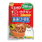CIAO CIAO 貓糧 日本維護牙齒健康 鰹魚乾+雞肉味 200g 200g  正面圖