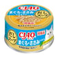 CIAO CIAO 貓罐頭 燒津鰹魚湯 吞拿魚+雞肉+白飯魚 75g 75g  正面圖