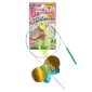 日本CattyMan 日本CattyMan 飛翔鋼絲逗貓棒 蝴蝶或花花   正面圖